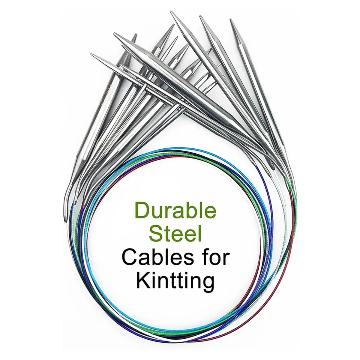 NEW Circular Knitting Needles Set, 2.0 mm - 10.0 mm/US0 - US15, 14-Piece Set of Long Knitting Needles, 80 cm/32 Inches