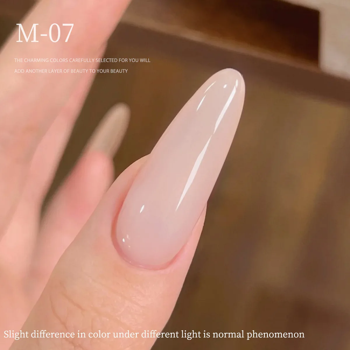 Cola de esmalte nude gelo transparente branco leite chá cor branco leitoso nail art