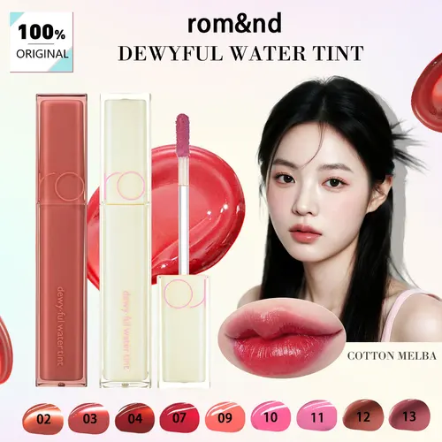 Imagen 1 del producto Rom&nd TINT DE AGUA DEWYFUL, Hidratante ligero, Brillo puro, Colores suaves para uso diario, Brillo, Colección festiva, K-Beauty, Maquillaje coreano