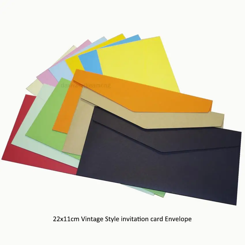 New Postcard 100pcs In/ 22x11cm Vintage Style Ancien Gift Envelope Pack Office School Supply Kraft Paper Envelopes No.5 Europe