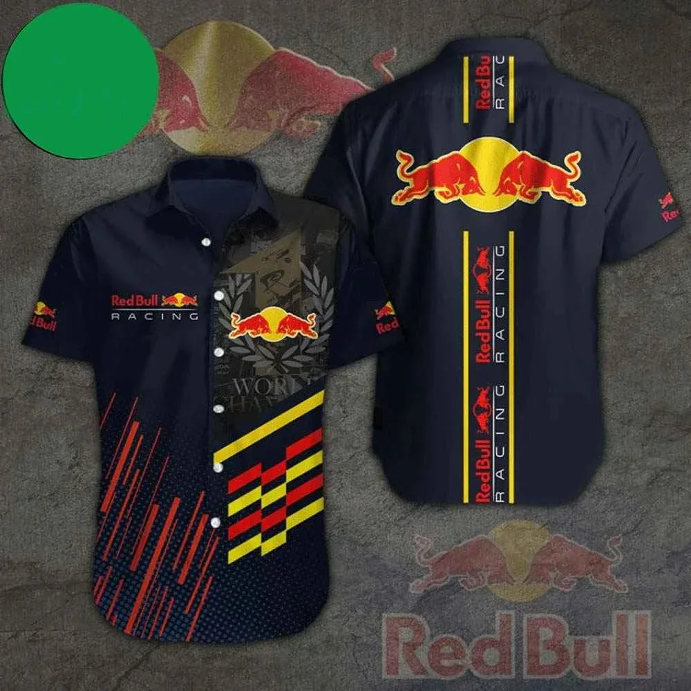 

Summer Red Bull Racing 3D Printed Shirt Hawaiian Beach Shirt Casual Fashion Comfortable Men's Short Sleeve Shirt s-5XL