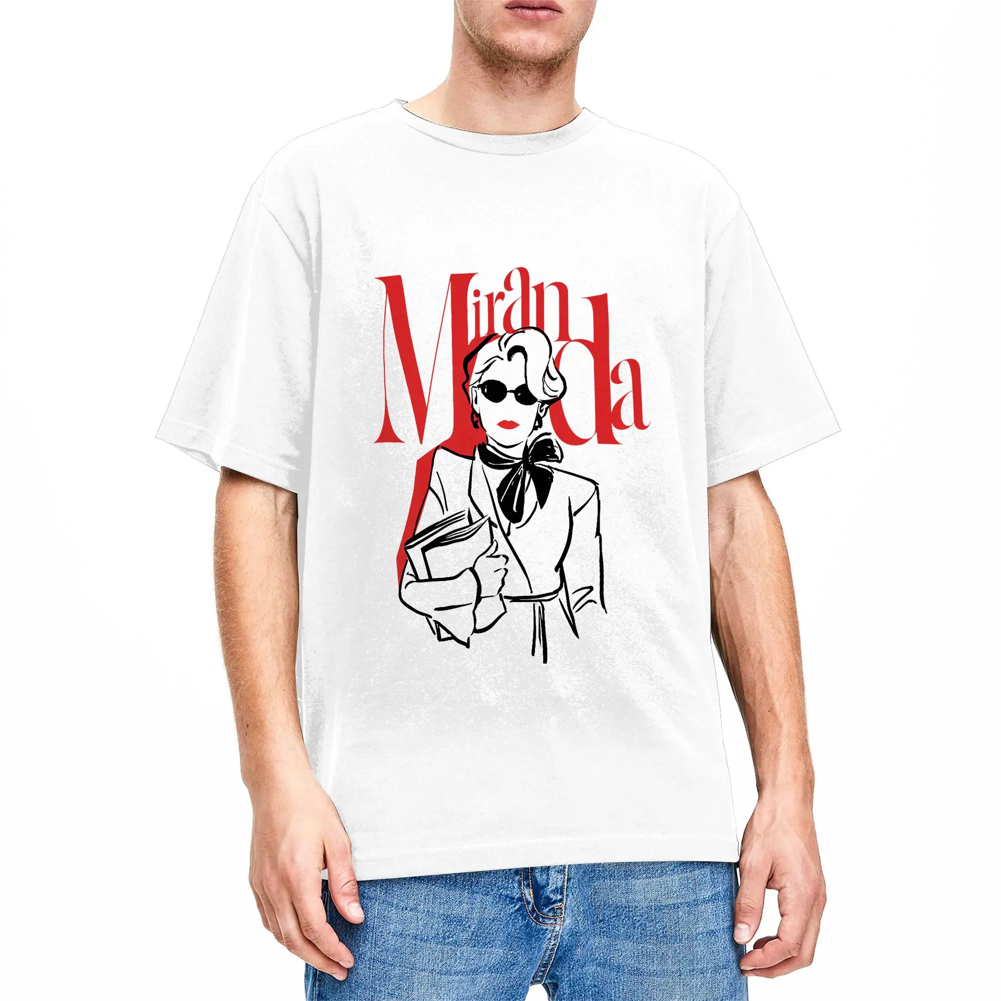 Couple T-Shirt The Devil Wears Pradad 2 Miranda Priestly Minimalistic Art T-Shirts Trendy Beach Tees Classic 100 Cotton Tops