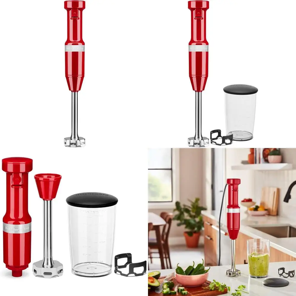 

Ручной блендер с регулируемой скоростью, KHBV53, ярко-красный