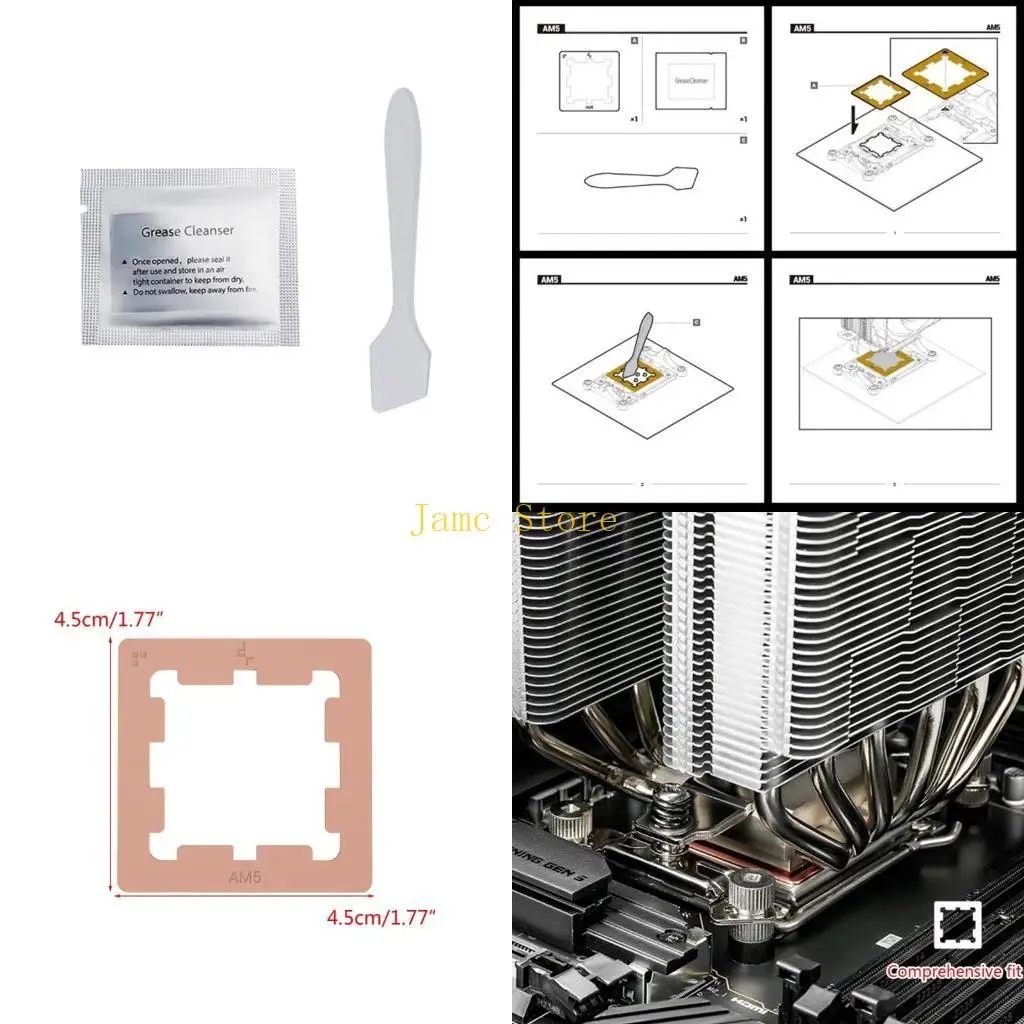 

LX0B AM5 CPU Contact Frame Frame CPU Bending Correction Fixing Buckle for AMD 7950X,7900X,7700X,7600X CPU Holder Plate