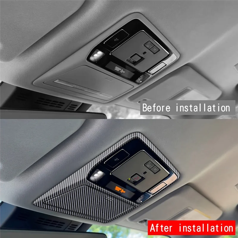 

Car Reading Light Frame Overhead Console Eyeglass Box Trim Sticker For Toyota Grand Highlander 2024