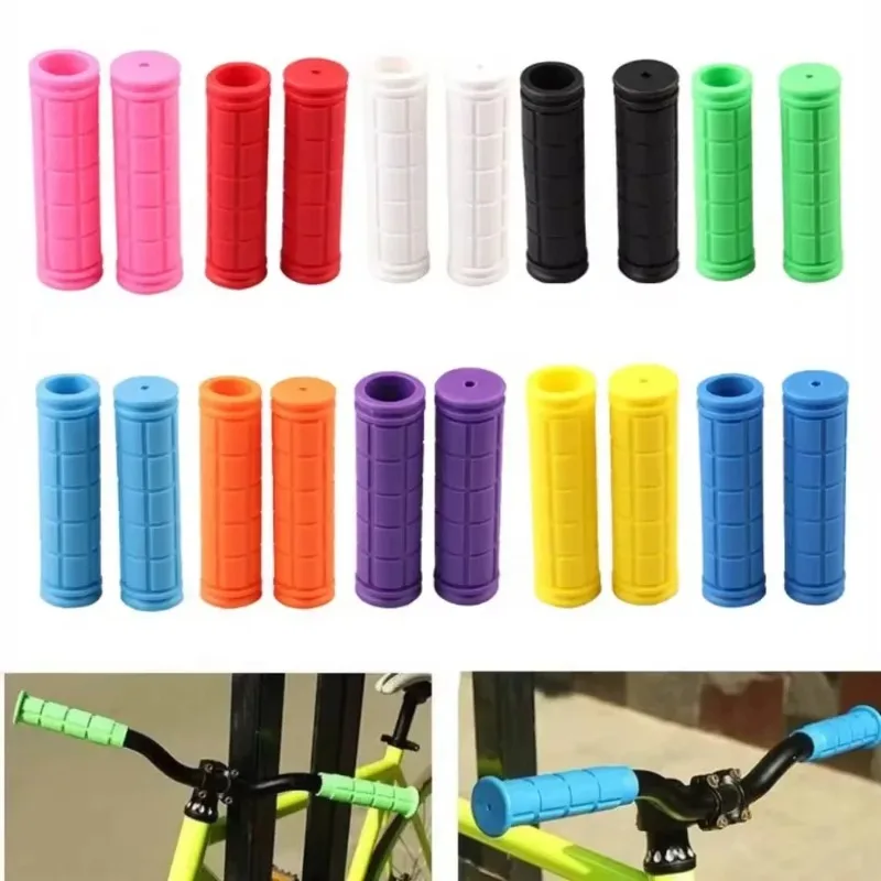 

1Pair Bicycle Handlebar Grips Anti-skid Bike Handle Bar Grips Rubber Covers Fixed Gear BMX MTB Mountain Bike Bicycle Accessories