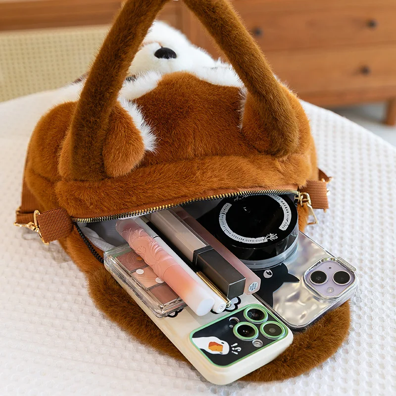 かわいいぬいぐるみクマのぬいぐるみバックパックシングルショルダーバッグ漫画のおもちゃクロスボディバッグ女の子のためのオールダーバッグレジャー誕生日ギフト