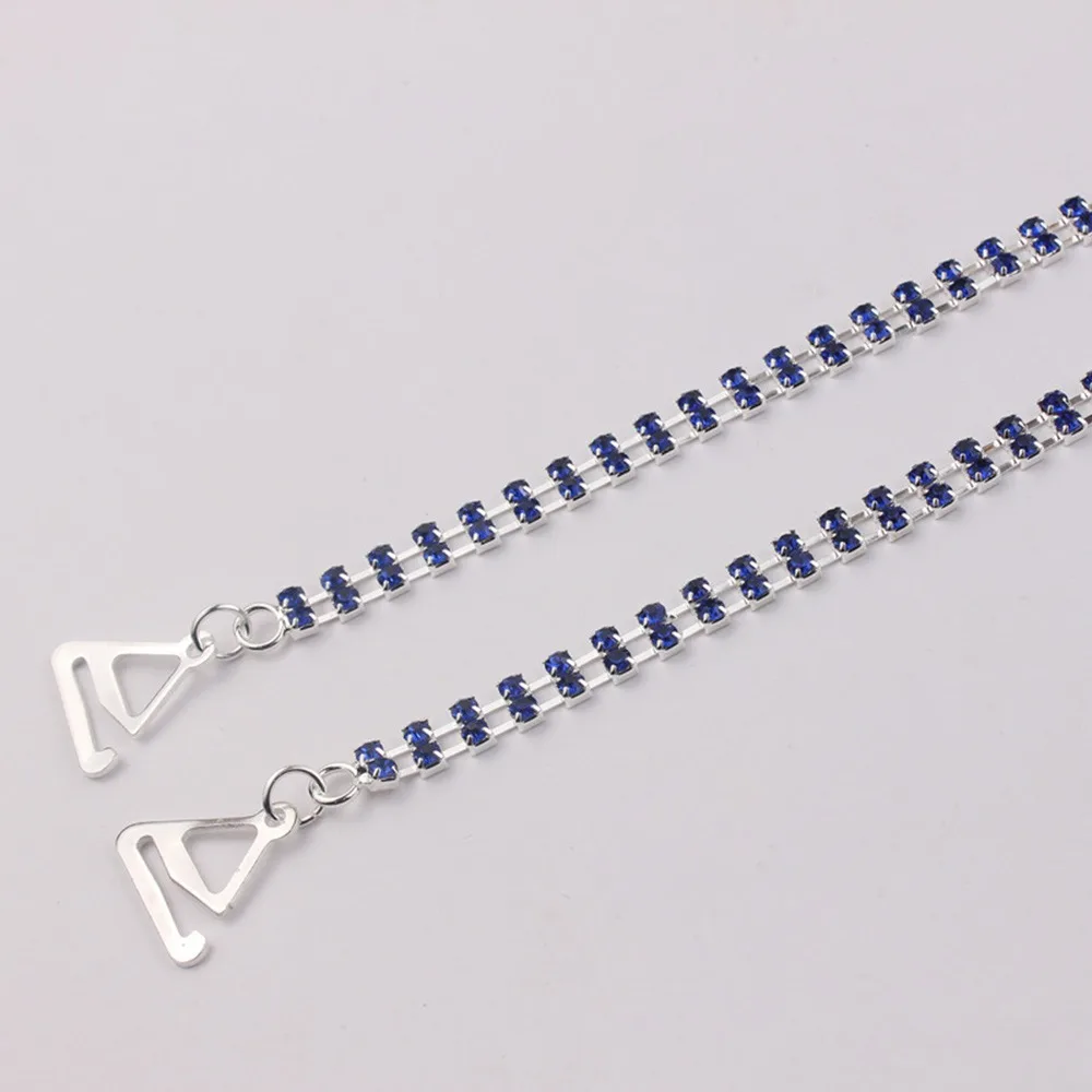 

Metallic Bra Straps Rhinestone Sexy Rhinestone Shoulder Strap Multi-color Detachable Bra Shoulder Lingerie Accessories Women