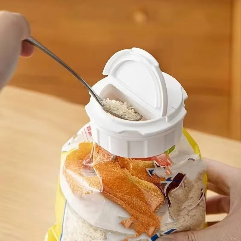 Double-opening Lid Discharge Nozzle Kitchen Snack Preservation Bag Plastic Sealing Clip Seasoning Moisture-proof Sealing Clip
