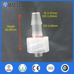 Free Shipping Quality 100Pcs 1/8 Inch Barb Male Luer Tapered Fitting (Polyprop) Luer Lock Tapered Tube Connector