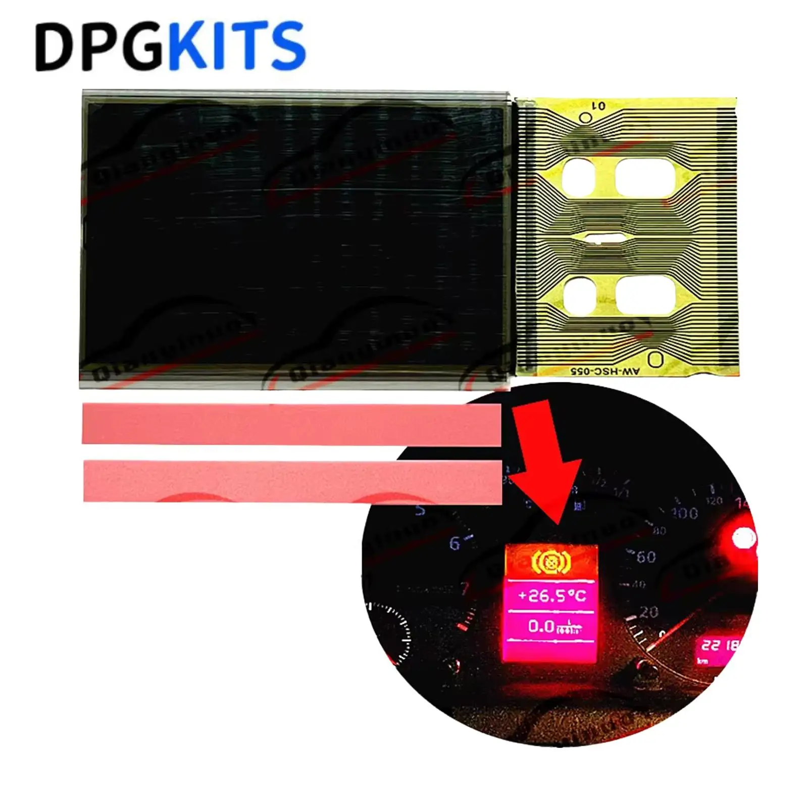 

57.6*70.8mm Dashboard LCD Display For Audi A3 A6 A4 B5 VDO Instrument Cluster Pixel Repair