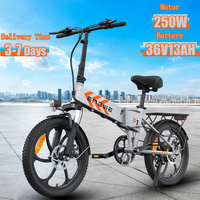 Electric Bike ENGWE Folding 250W Brushless Motor 36V13Ah Lithium Battery E-bike 20 Inch Tire Max 100km Range Electric Bicycle