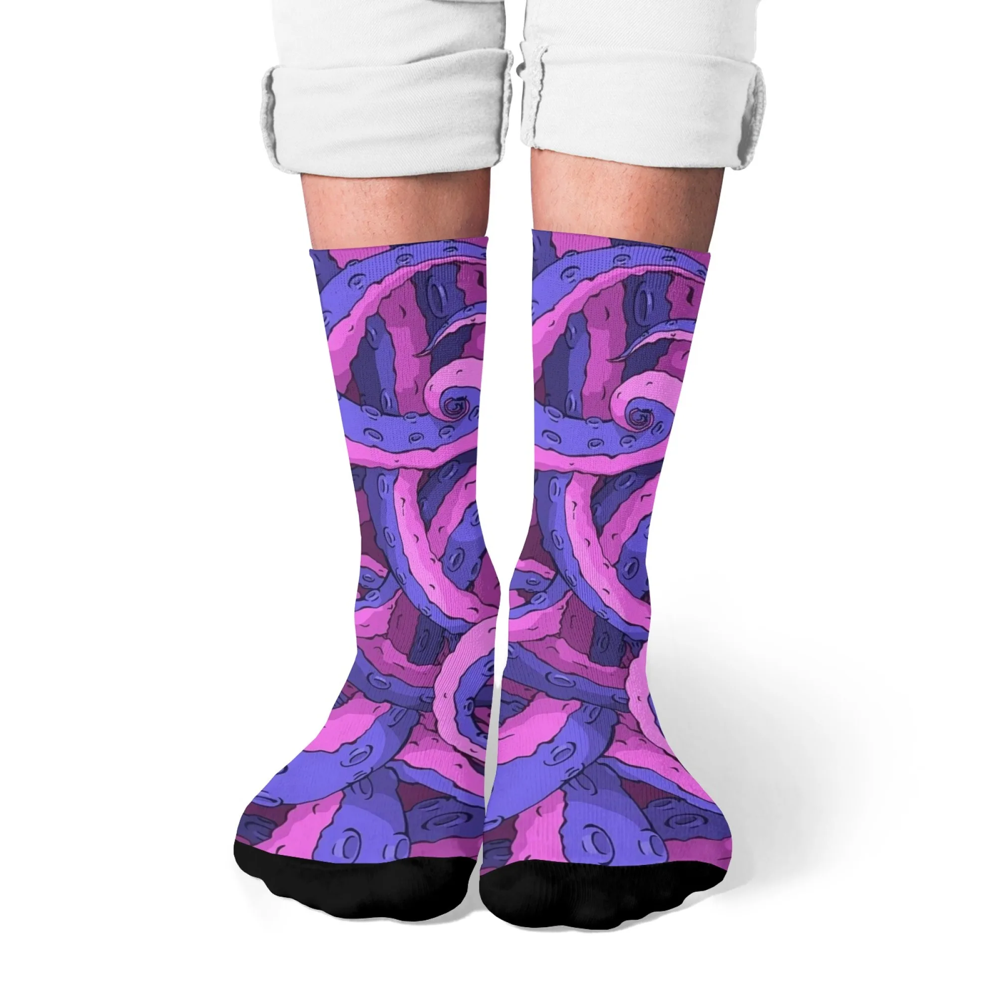 للجنسين مخالب الأخطبوط مخالب الهيب هوب طاقم الجوارب الأرجواني الوردي مريحة الشارع الشهير عادية الرياضة اليومية والاستخدام في الهواء الطلق