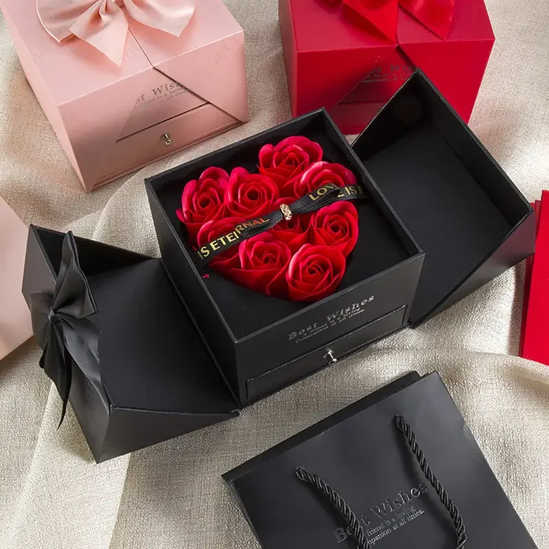 Caixa de presente rosa eterna – perfeita para mãe, esposa, filha, namorada |   Presente ideal para o dia dos namorados, dia das mães, namorada