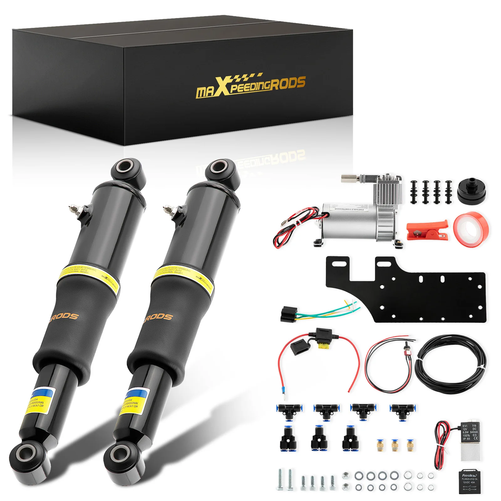 Rear Air Ride Suspension Kit for Harley Touring Road King Street Glide 1994-2023