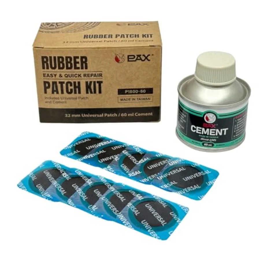 

30Pcs 32mm Dia Round Universal Tube and Tire Patch Kit with 1Pc 60ml Green Cement for Radial and Bias Tire Repair Ideal for Bik