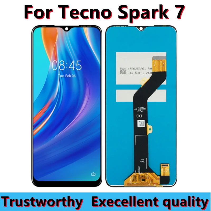 Original For Tecno Spark 7 Display KF6J KF6N LCD Touch Screen Digitizer For Tecno Spark 7 KF6M LCD Assembly