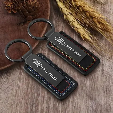 Metal Laser Engraving Car Keychain Gifts Key Ring Accessory For Land Rover Freelander Range Rover Velar Sport Discovery Defender