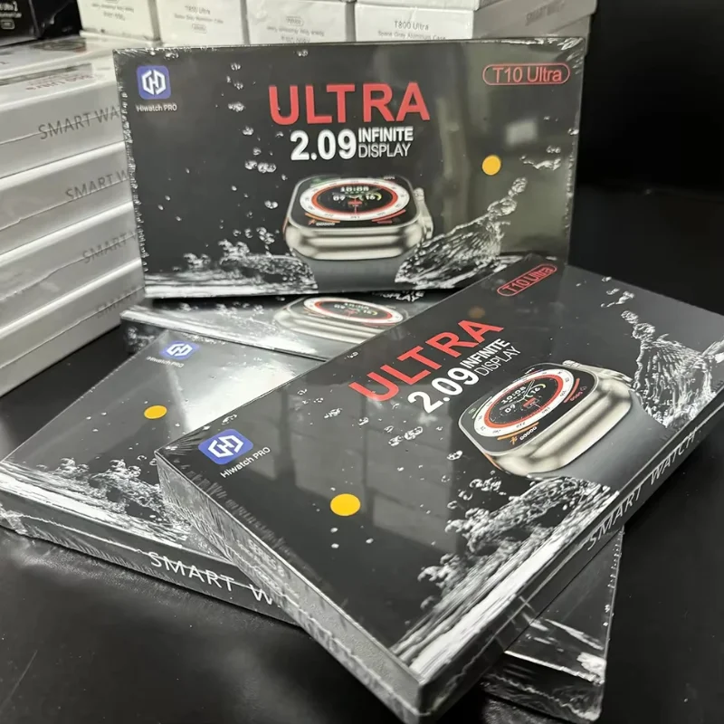 Novo Relógio Inteligente T10 Ultra para Homens 49mm 2.09 Polegadas NFC Mulheres GPS Chamada Bluetooth Música Jogos Carregamento Sem Fio Smartwatch