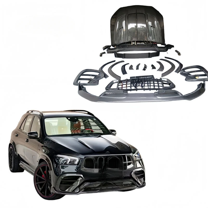 High Quality Carbon Fiber Wide Body Kit With Bumper Spoiler For GLE53 GLE63 SUV 2019-2023 Exterior Tuning Parts