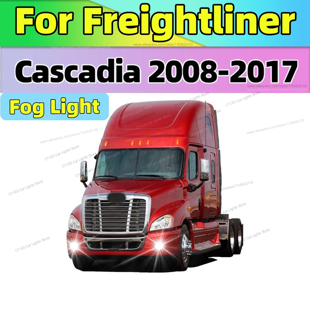 

2Pcs 6000K LED Fog Lamp Car Fog Light Front Bulb 20000LM Ultra Bright For Freightliner Cascadia 2008-2017 2009 2010 2011 2012