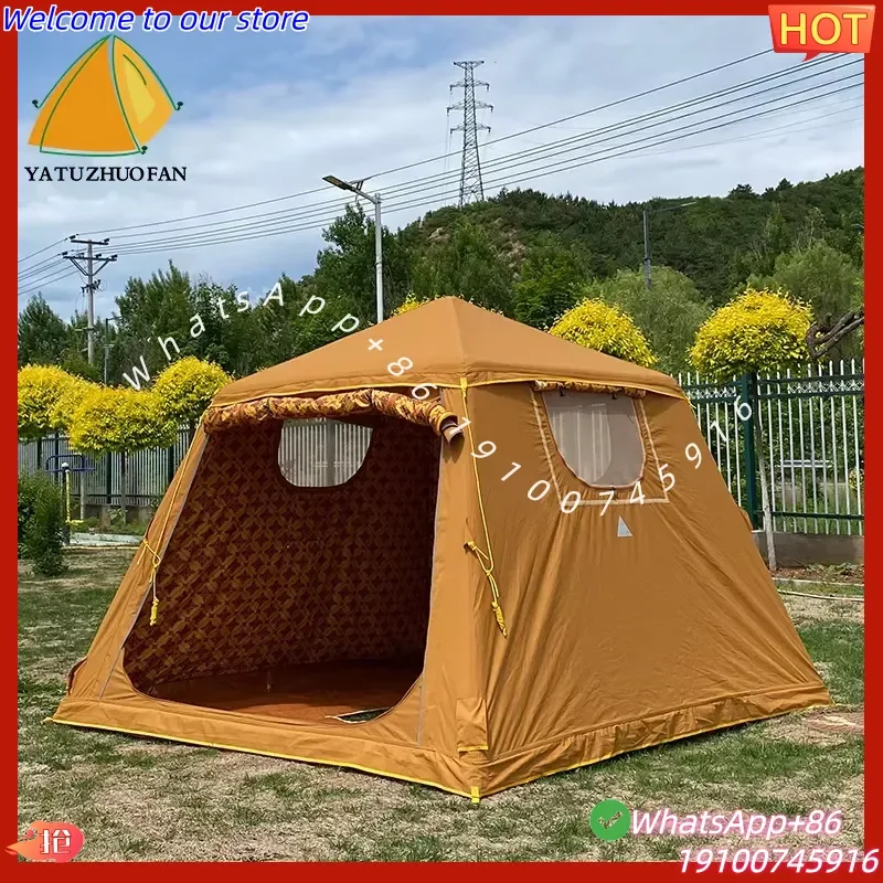 2026 Cotton Canvas Tent Waterproof for Camping Outdoor - Heavy Canvas Tent with Waterproof Coating for Family Camping