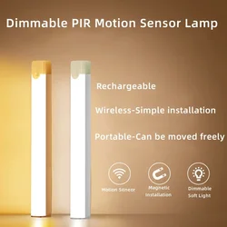 Luce per armadietto con sensore di movimento a LED ricaricabile senza fili 1pc-ideale per armadio, cucina, armadio, scale-notte a batteria