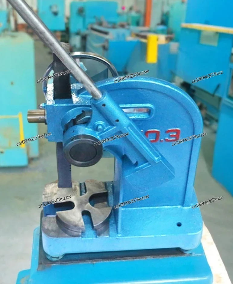 1T Manual Punch Press Hand Operated Arbor Press Small Bench Stamping Press Hand Crank Pressure Machine