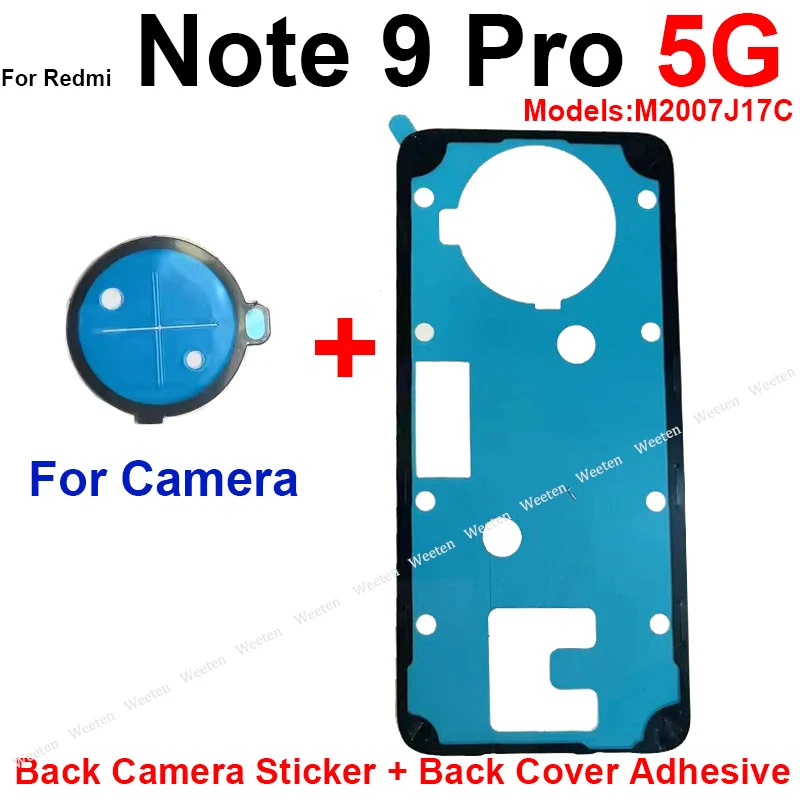 Rear Camera Sticker Touch ID & Back Battery Housing Cover Adhesive Glue For Xiaomi Redmi Note 10 9 8 7 Pro 5G Note 9s Note 8T