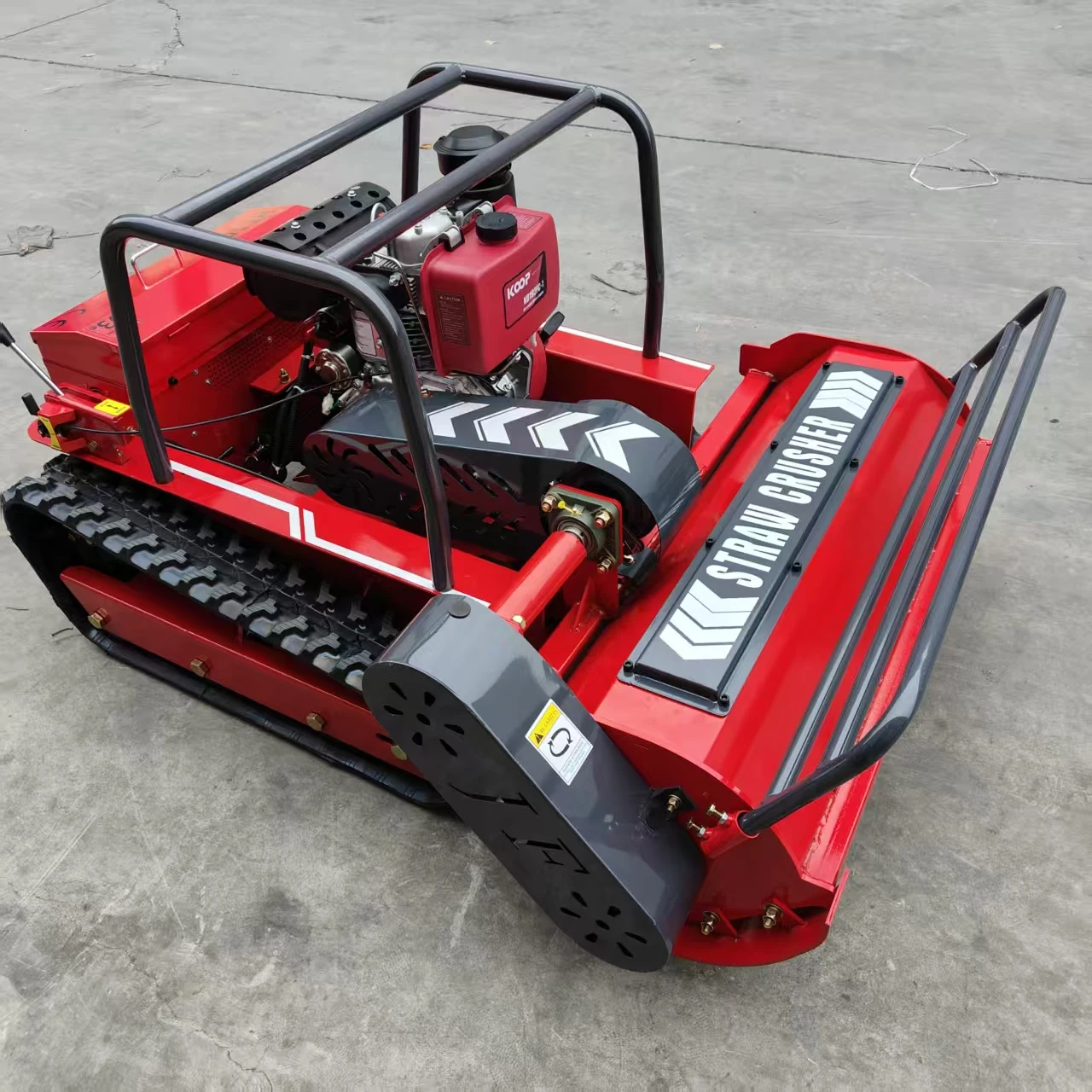 China Rail Four Stroke Self-propelled Lawn Mower with High Productivity for Fast Farm & Orchard Grass Management.