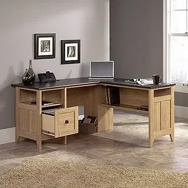 August Hill Home Desk with Drawers for Office Use, Large Space Suitable for Bedroom Living Room Balcony Easy To Assemble