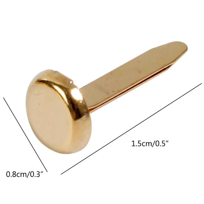 Clip a testa tonda in metallo Mini clip modello Brads Clip per borsa Clip a testa rotonda Scrapbooking Clip modello Brads per