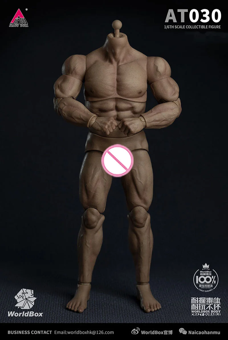 

Worldbox 1/6 AT030 Male Strong Muscular Action Figure 12'' Tough Man Super Flexible Joint Body Fit 1:6 Head Sculpt