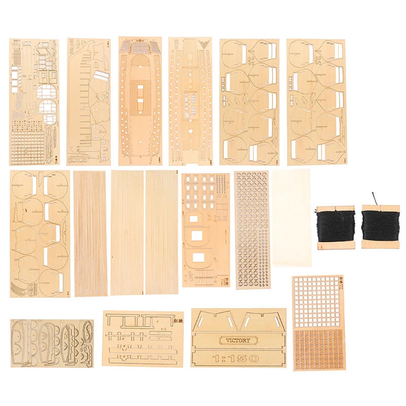 سفينة تجميع خشبية ثلاثية الأبعاد مصنوعة يدويًا ، نموذج قارب النصر ، هدية ذاتية الصنع ، 21 بوصة