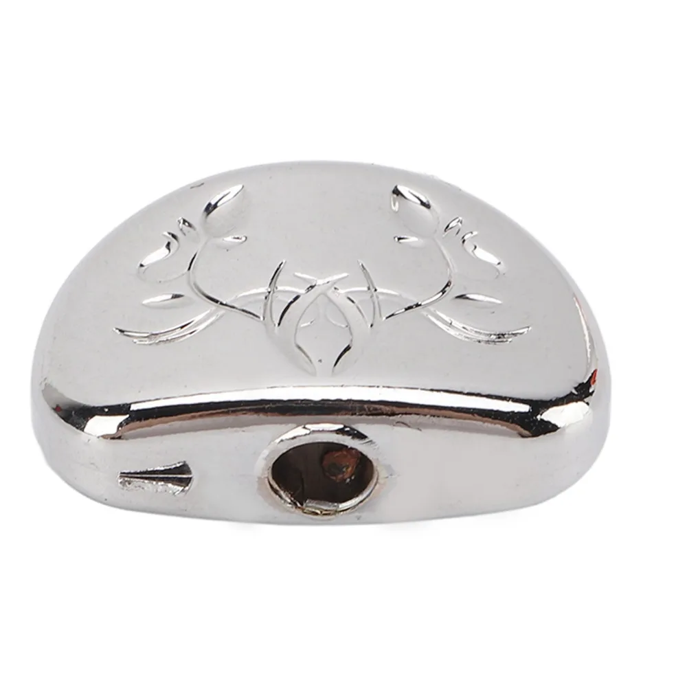 6Pcs Large Semicircle Shape​ Guitar Tuner Machine Head Buttons​ Carved​ ​Metal ​Tuning Pegs​ ​With Knobs ​Silver ​Tuning Keys​