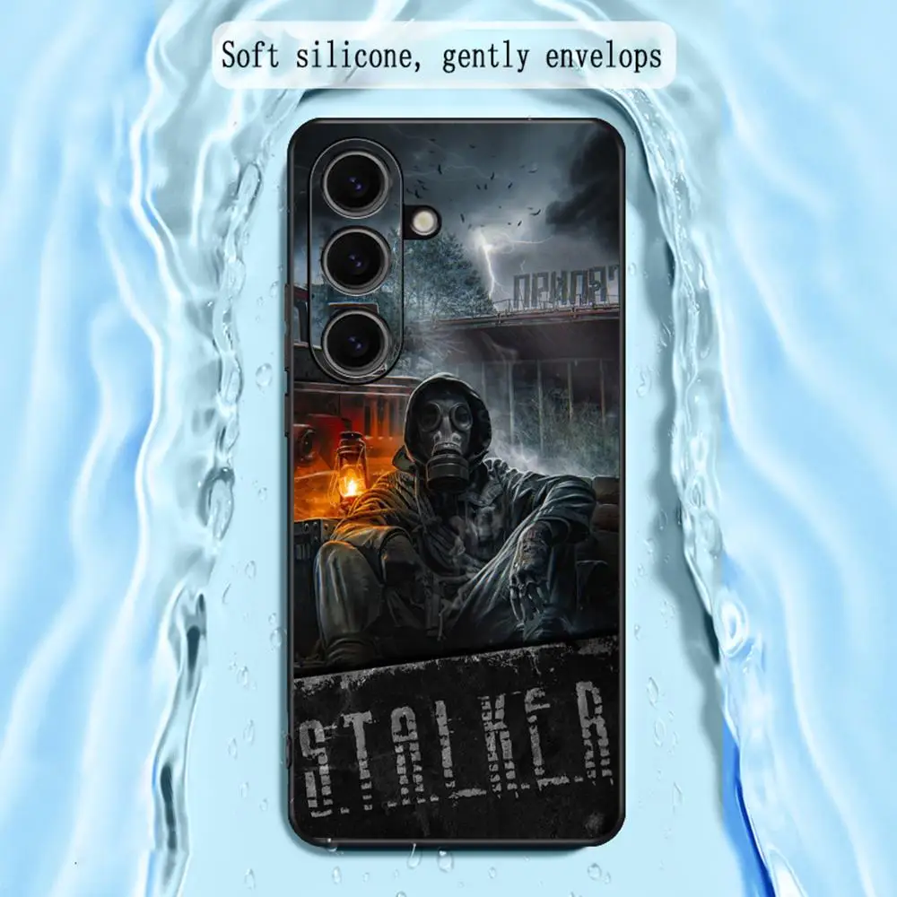 حافظة لهاتف سامسونج جالاكسي S25 S24 S23 S22 S21 S20 Plus Ultra Note20 Limited Soft Black من Stalker 2