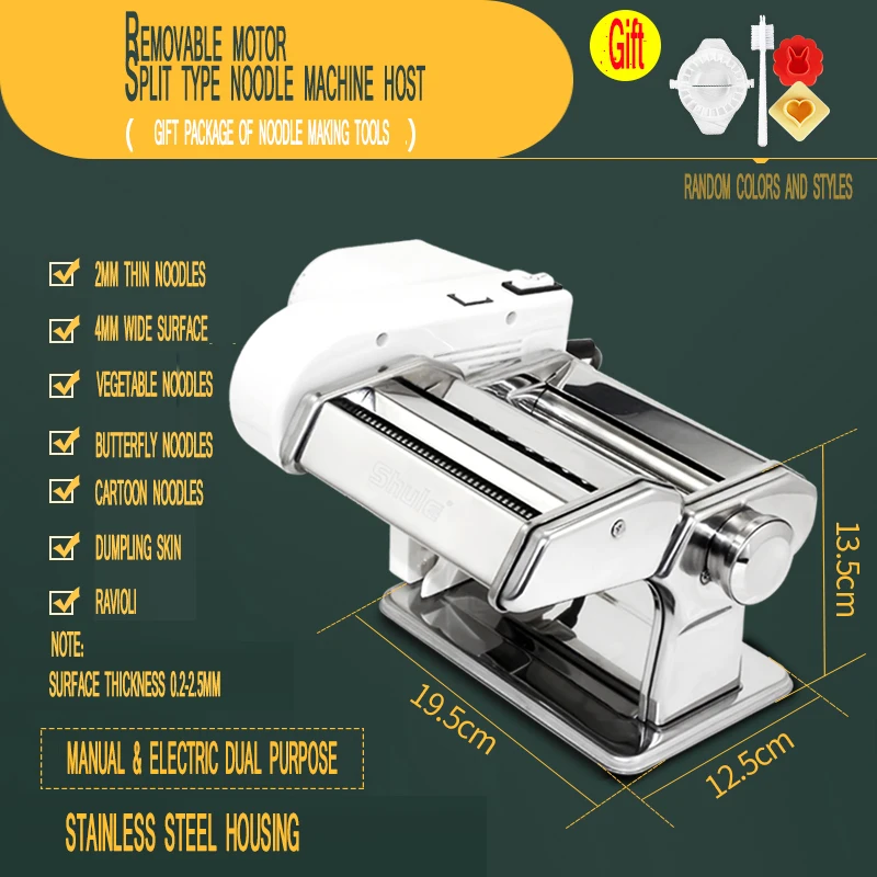 

Electric Stainless Steel Noodle Maker Hand Operated Spaghetti Pasta Cutter Manual Pressing Machine Manual Dumpling Wonton