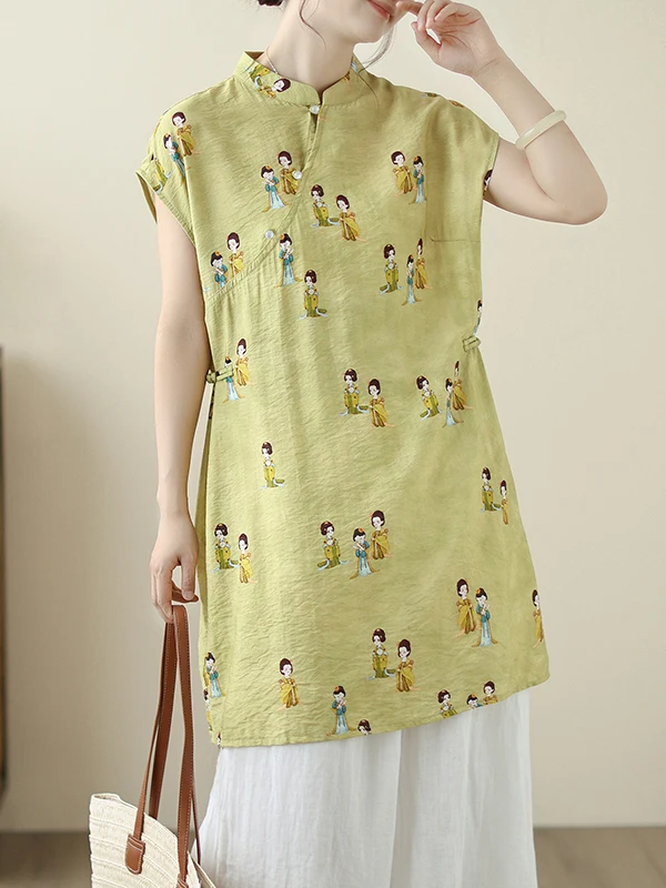 

Женская хлопково-льняная юбка большого размера Dr, супермясо, скрывающая похудение, традиционная китайская дизайнерская юбка