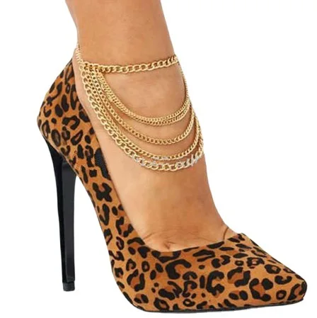 

European jewelry popular alloy anklet multi-layer, quality body chain spot manufacturer women's jewelry