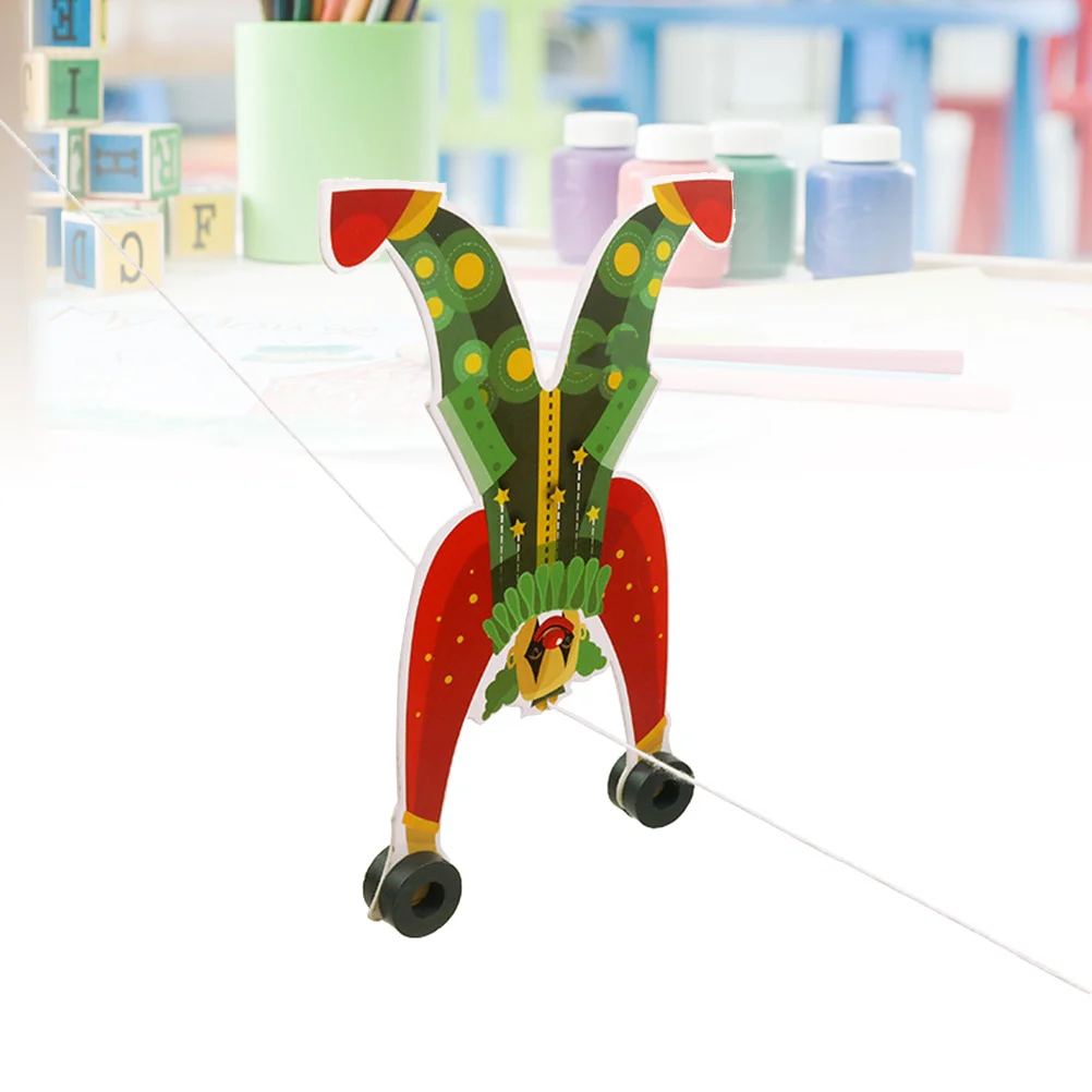 Clown Walking Wire Educational Balance Scientific Experiment DIY Gravity Principle Practice Game Children Hands-on Intelligence