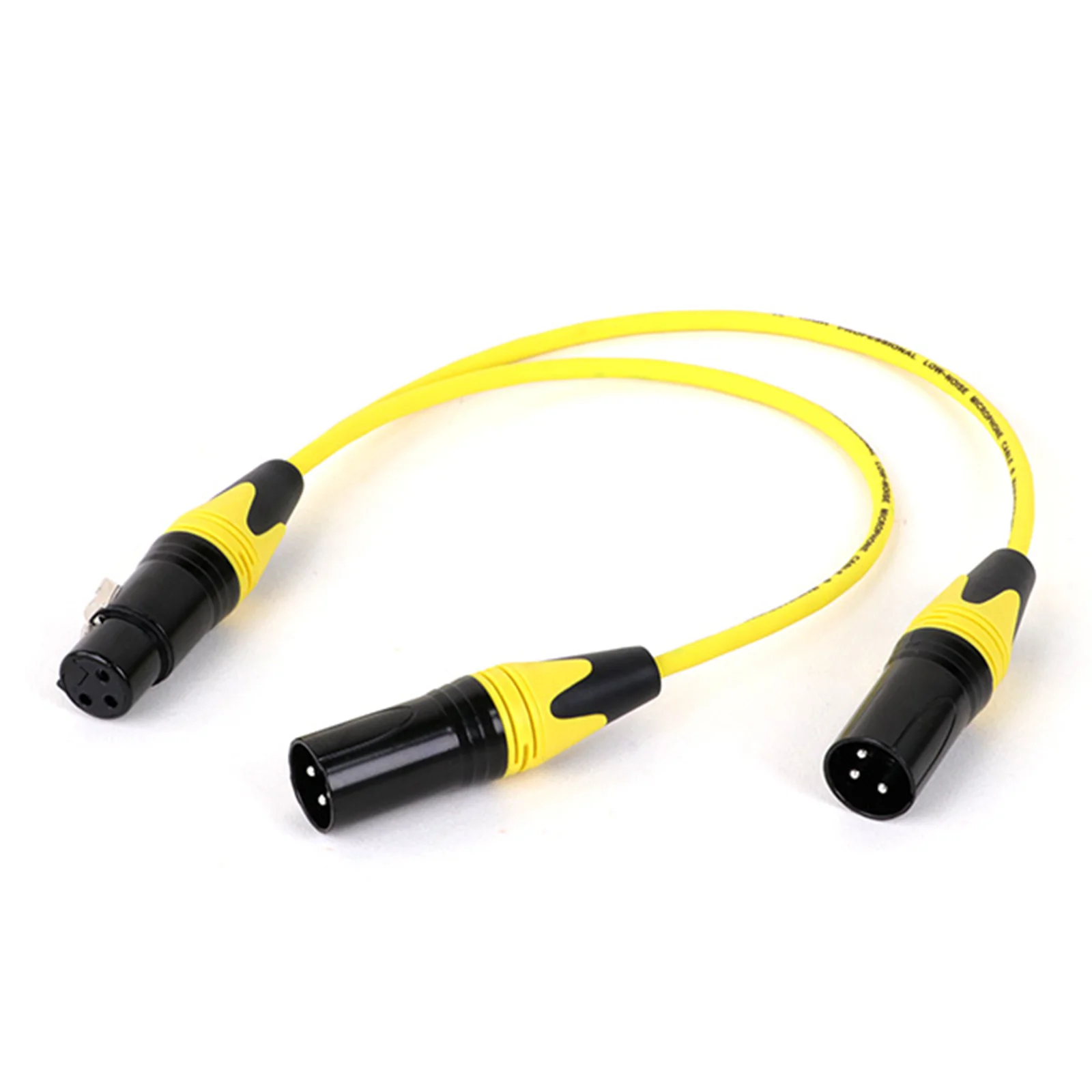 GuerGuo Professional 3Pin XLR Female Jack To Dual 2 Male Plug Y Splitter Cable Color XLR Adapter Cord 0.3M 0.5M