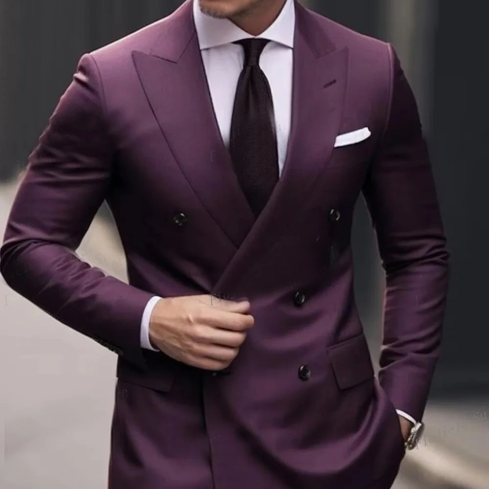 

Fashion 7 Colors Blazer Suit For Men 2 Pieces Outfit Set Suits High Quality Pants Mens Clothing Wedding Tuxedo Jackets