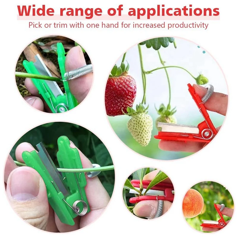 Podadores de polegar selecionador de polegar, ferramenta de colheita de vegetais, pepino, feijão e selecionador de uva, removedor de barba e folhas