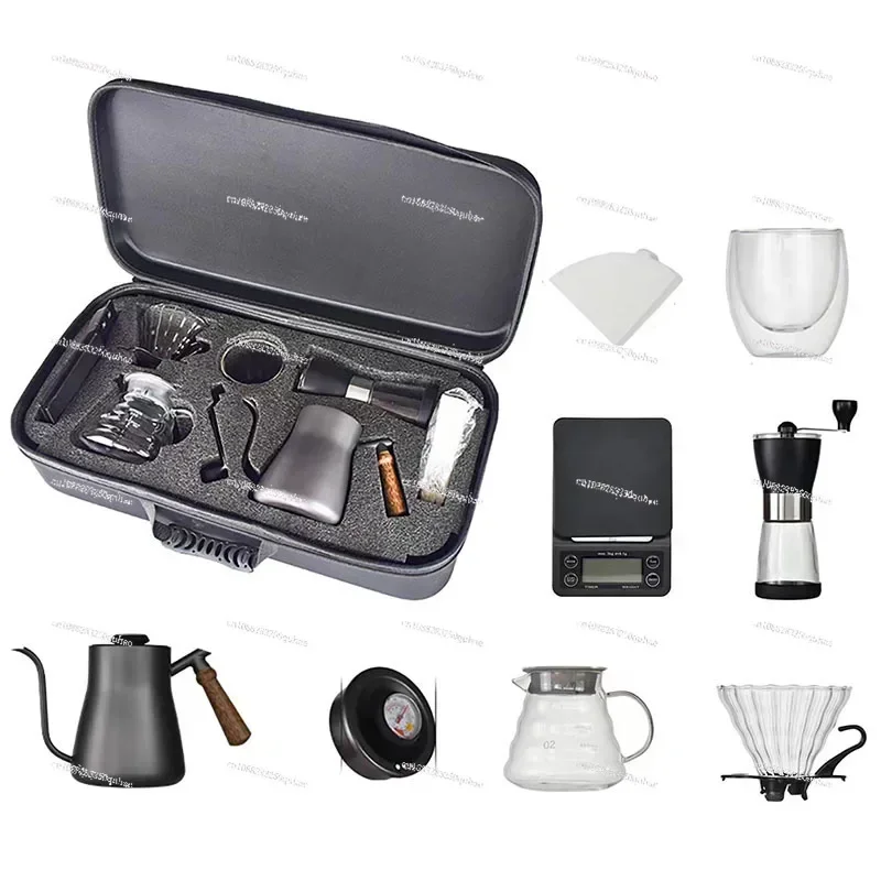 Travel Hand-brewed Coffee Pot Storage Set Stainless Steel Hand-brewed Pot