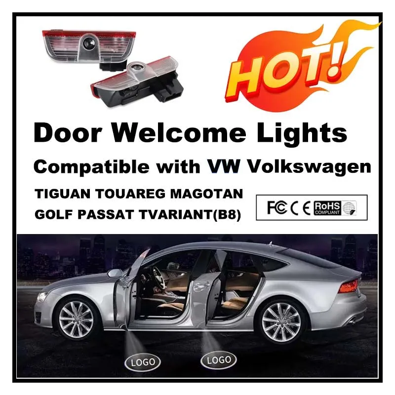 

LED Car Door Welcome Light Projector Compatible with VW PASSAT/GOLF/TIGUAN/TOUAREG/WAGEN CC/TOURAN/PHIDEON/MAGOTAN/VARIANT