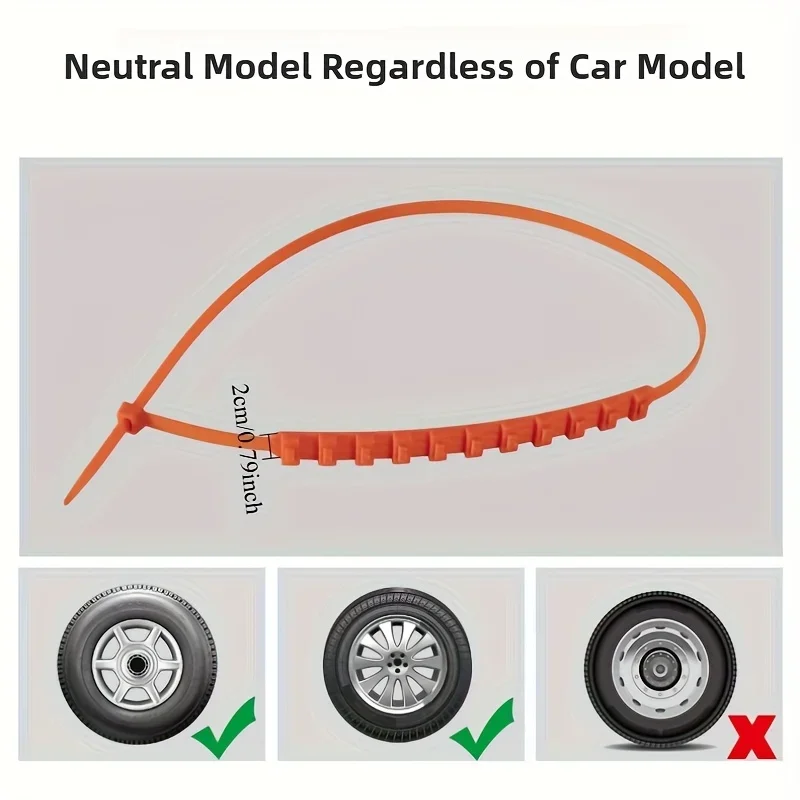 

Универсальные противоскользящие шины, 10 шт. многоразовые тяговые ремни на молнии для зимних автомобильных шин с дизайном с двойной канавкой