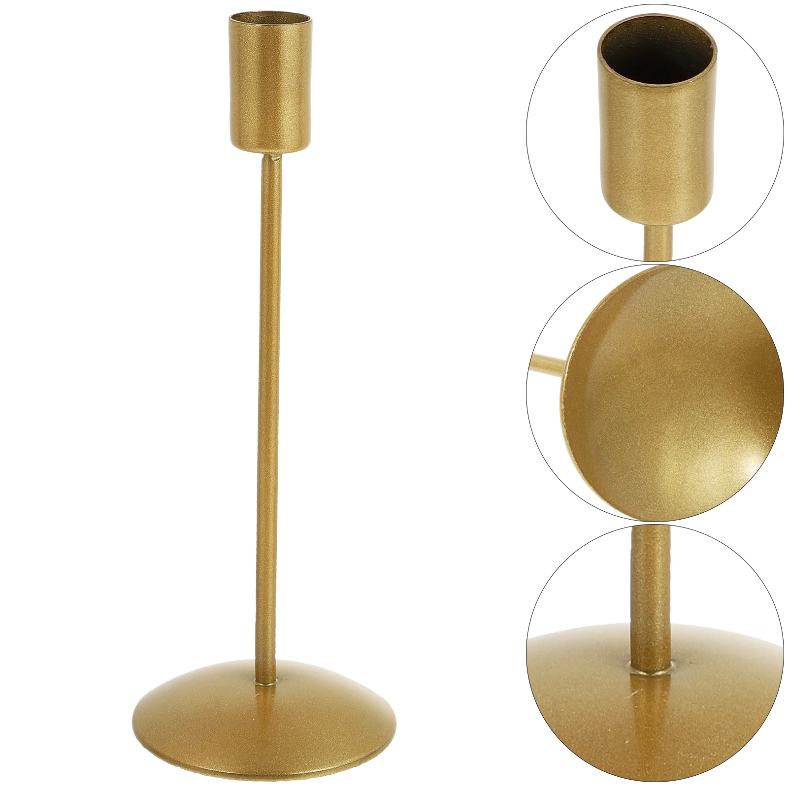 

Candlestick Metal Holder Decorative Wrought Iron Adornment Christmas Decorations