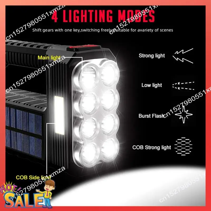 ABCL 2 uds linterna recargable, lúmenes altos superbrillantes 8 LED COB luz lateral con 3 modos, linterna de foco