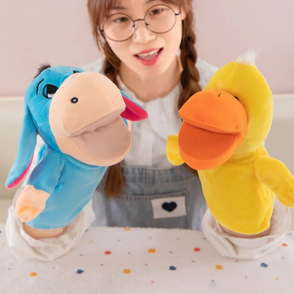애완동물 손 인형 조기 교육용 인터랙티브 플러시 손 인형 만화 캐릭터 손가락 인형 부모-자녀용