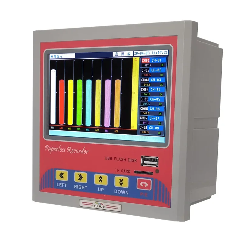 

Multi-channel curve paperless recorder industrial grade temperature, pressure, voltage, signal measurement 12 channels 3000G